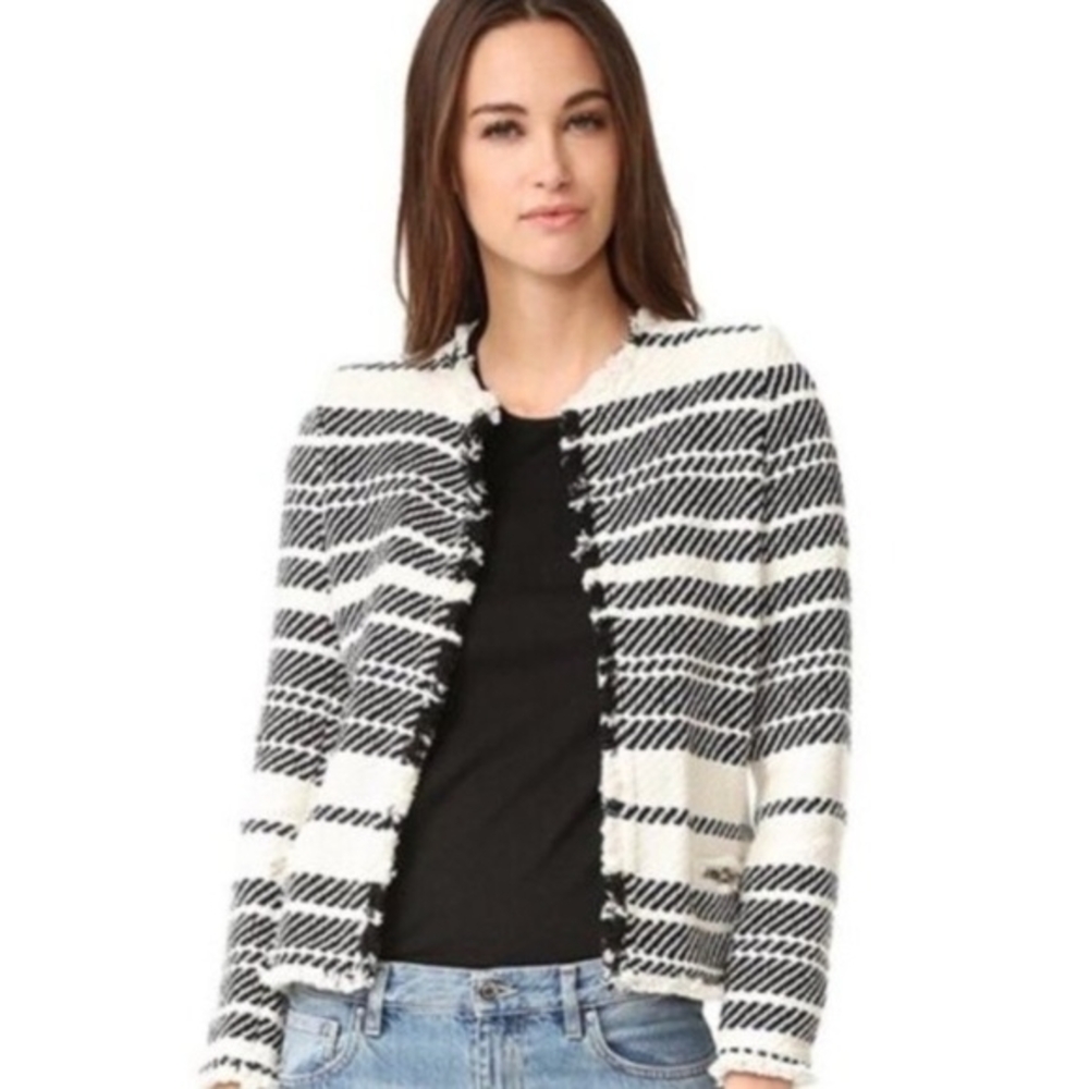 IRO Zlata Open Front Tweed Jacket Size 40/8